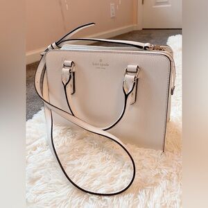 Kate Spade Mulberry Street Lise Satchel in Parchment